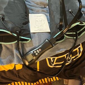 Leg messager with heat and compression pads